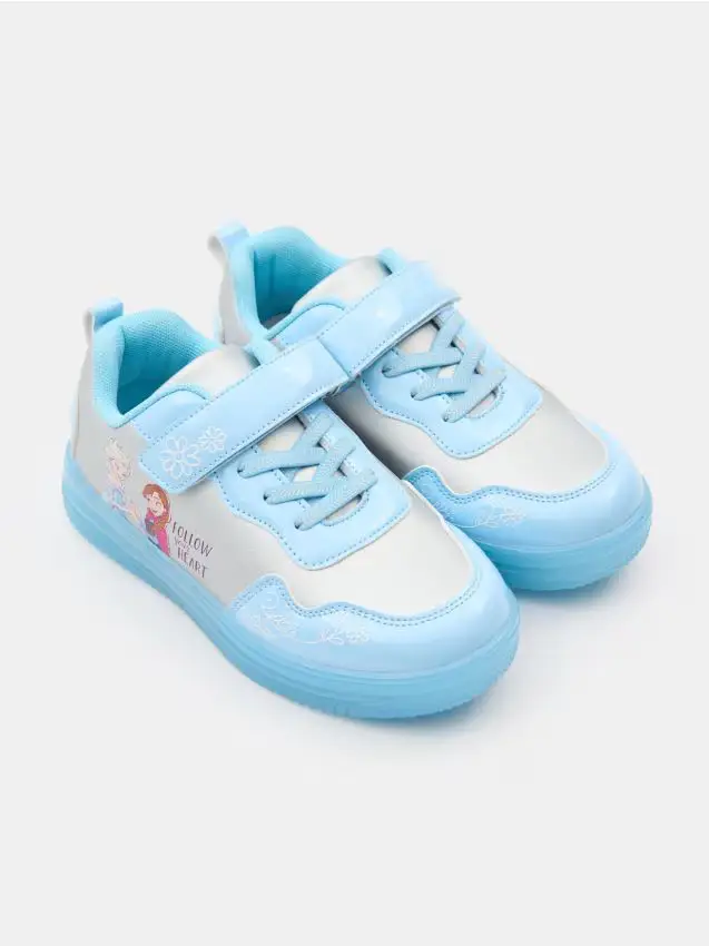 Sneakers con suola luminosa a LED Frozen - blu pallido