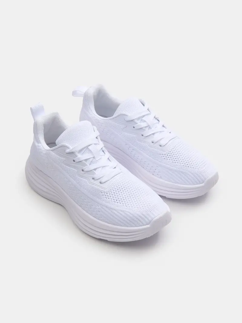 Sneakers con zeppa - bianco miniatura 3