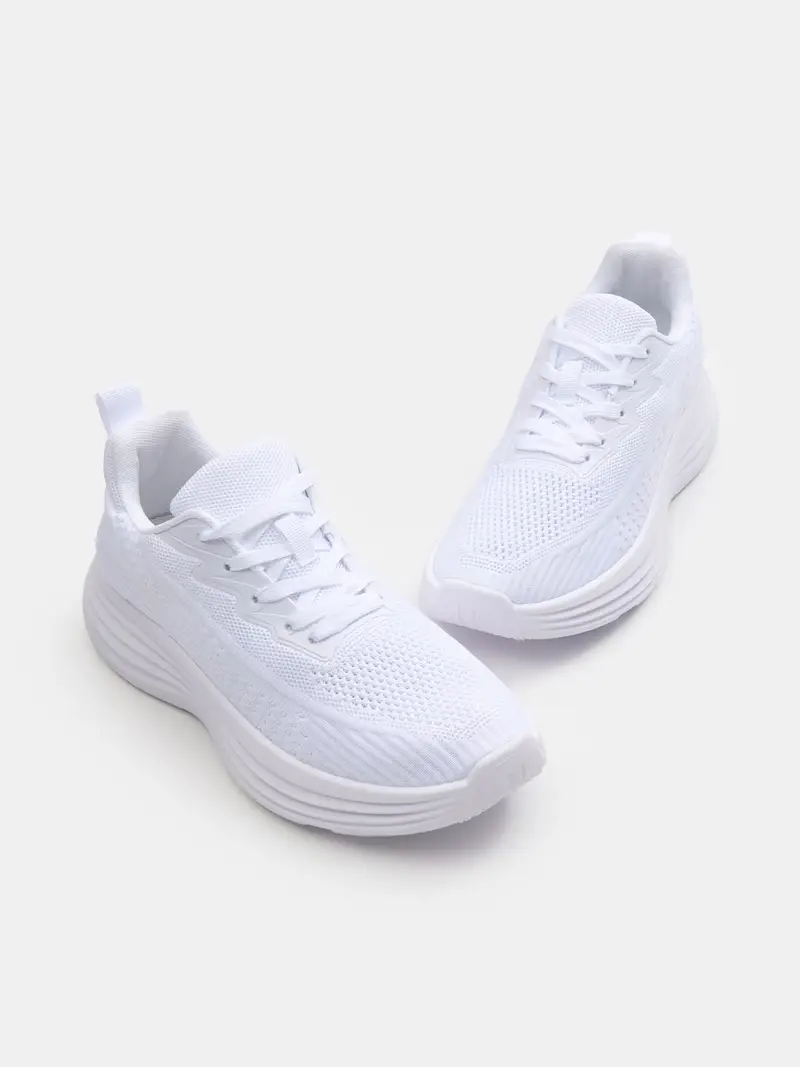 Sneakers con zeppa - bianco miniatura 5