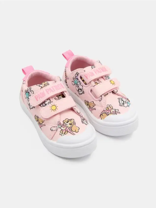 Sneakers in cotone con soletta in pelle PAW Patrol - rosa pastello