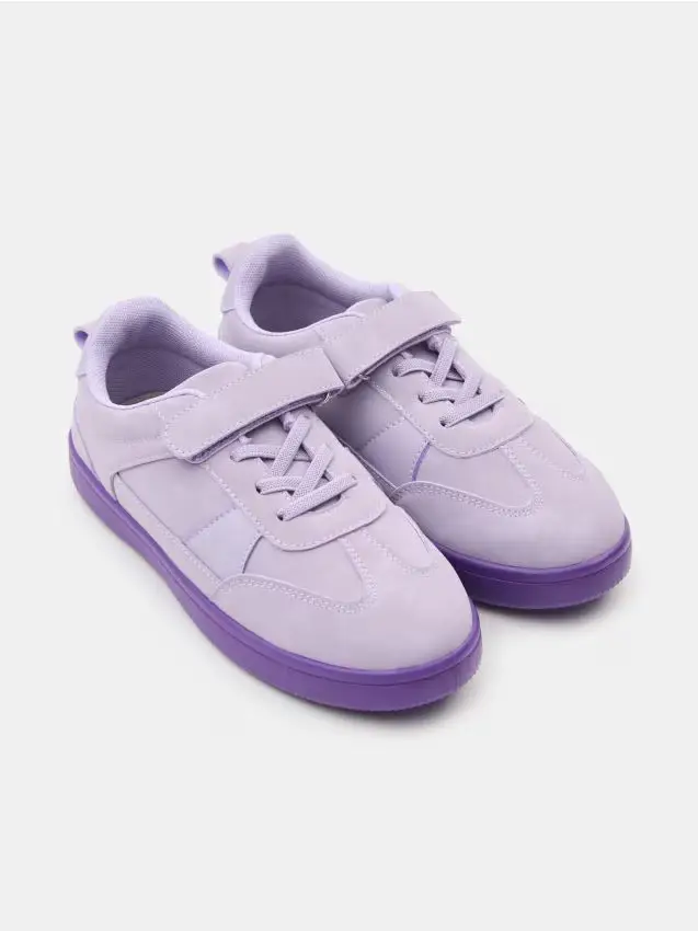 Sneakers in similpelle scamosciato - lavanda