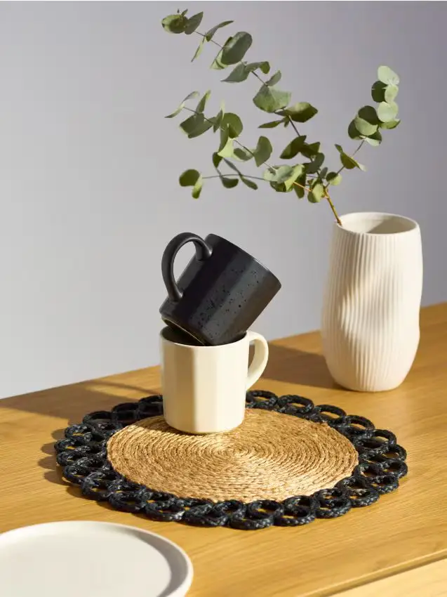 Sottopiatto intrecciato - beige