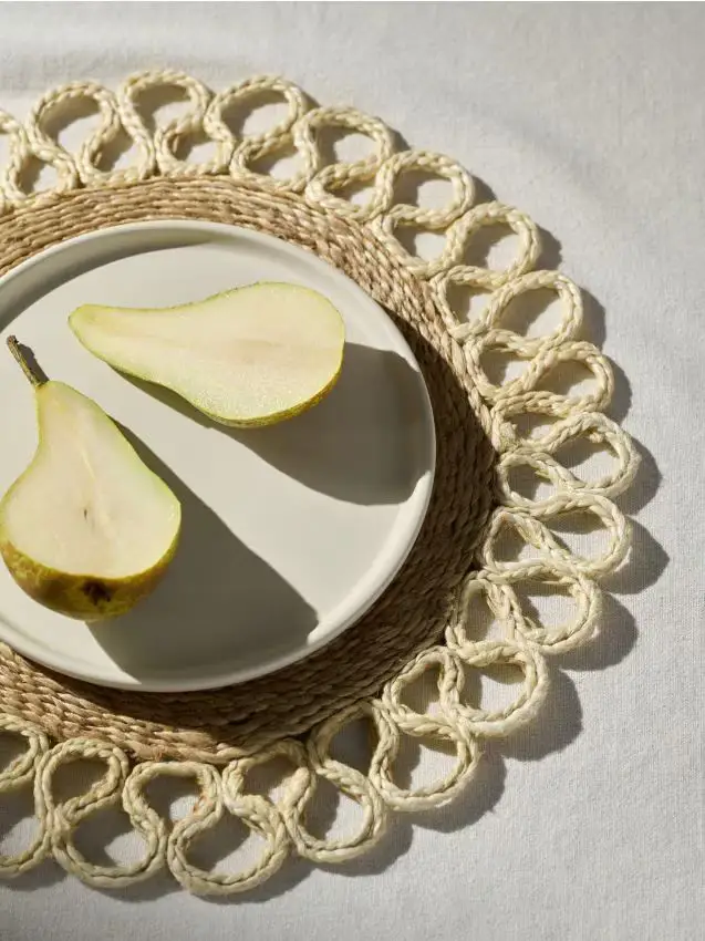 Sottopiatto intrecciato - beige
