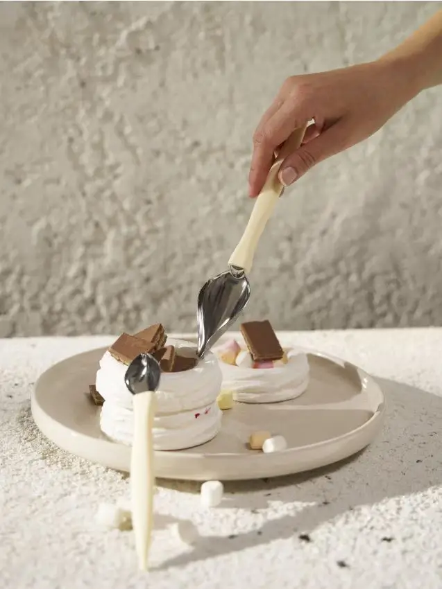 Spatole per decorare torte e dessert confezione da 2 - panna