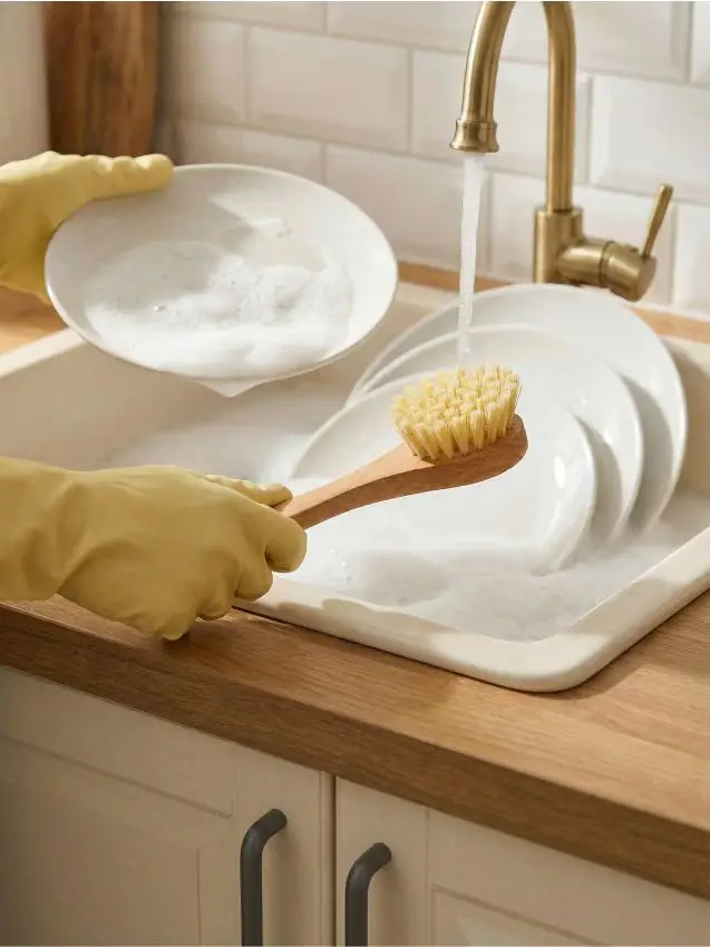 Spazzola per la pulizia - beige