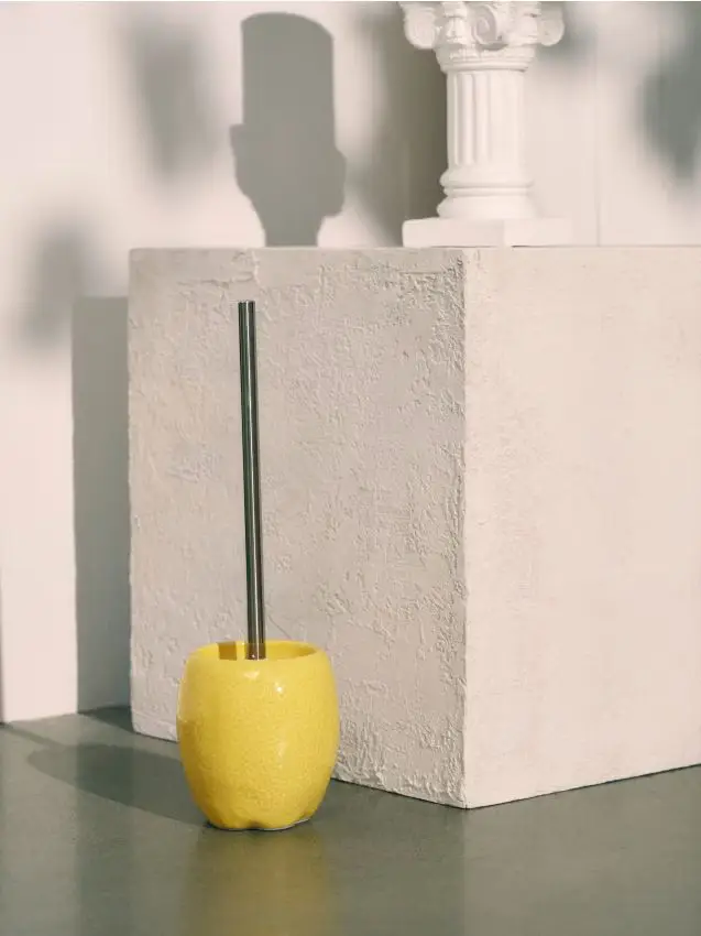 Spazzola per WC a forma di limone - giallo