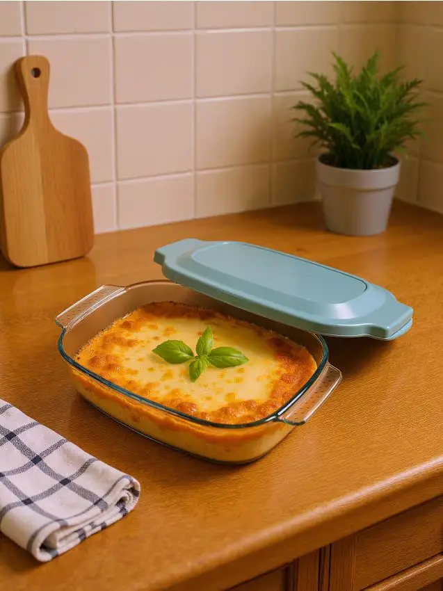 Stampo da forno con coperchio - azzurro