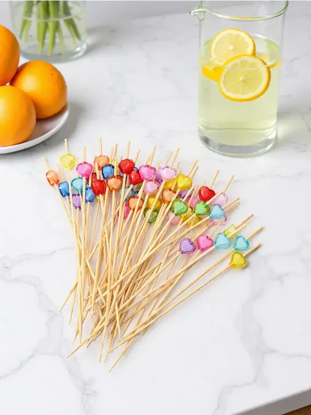 Stecchini per stuzzichini, set da 50 pezzi - multicolor
