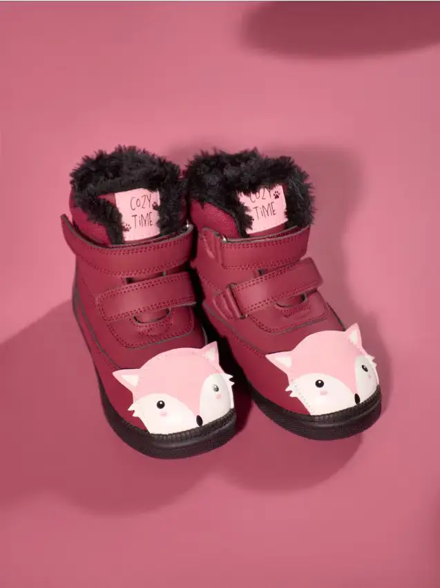 Stivaletti imbottiti con elementi 3D - maroon