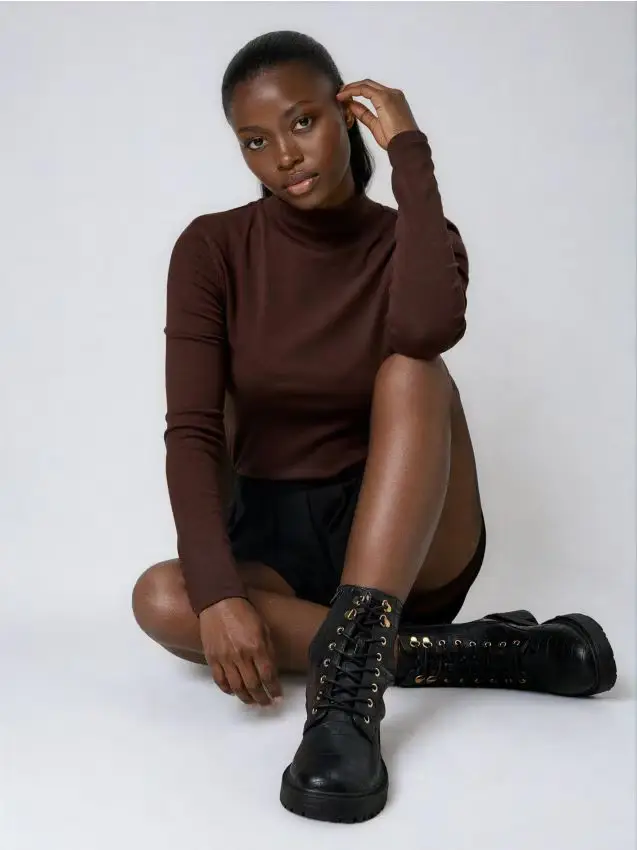 Stivaletti in ecopelle - nero