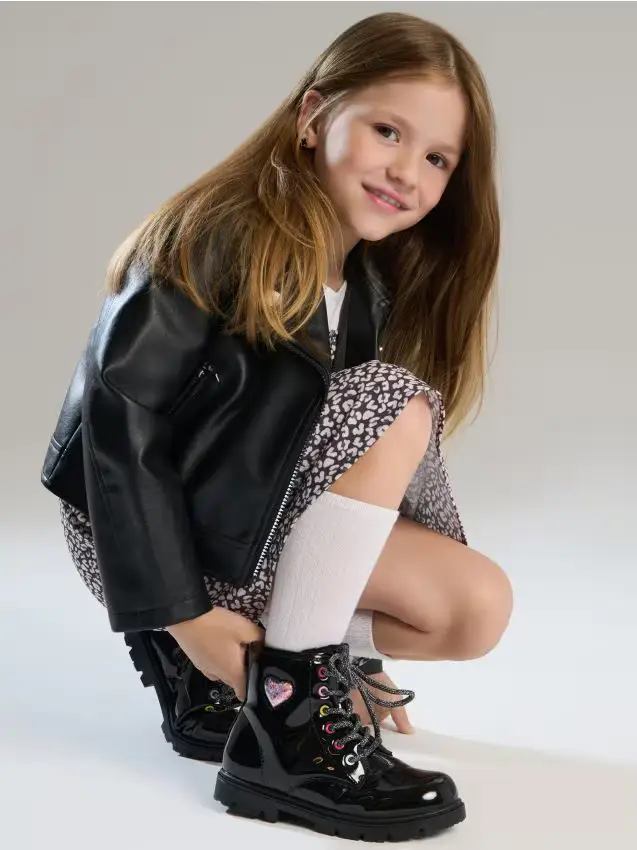 Stivaletti verniciati - nero