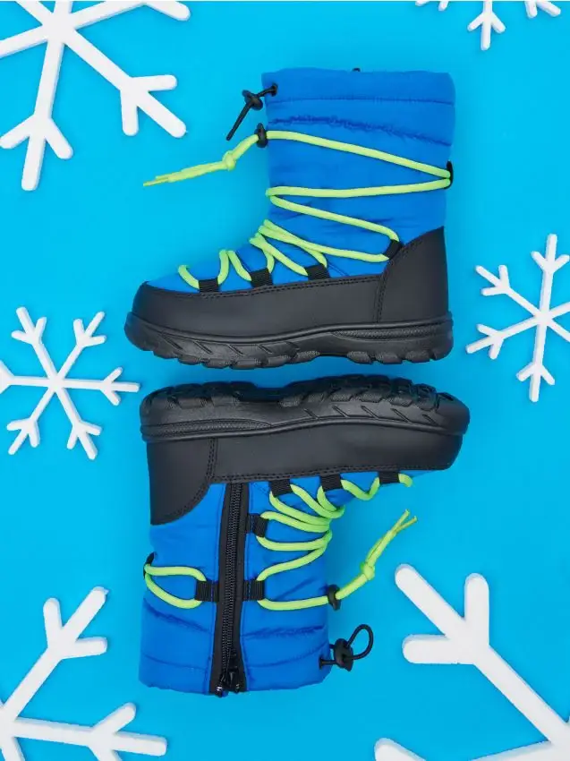 Stivali da neve con fodera in misto lana - multicolor