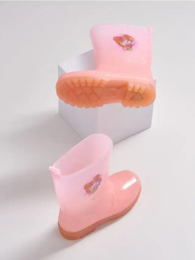 Stivali da pioggia con suola LED luminosa e stampa olografica PAW Patrol - pesca