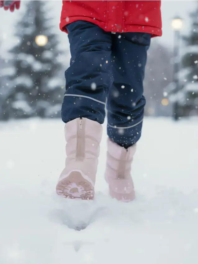 Stivali imbottiti con fodera in lana - rosa cipria