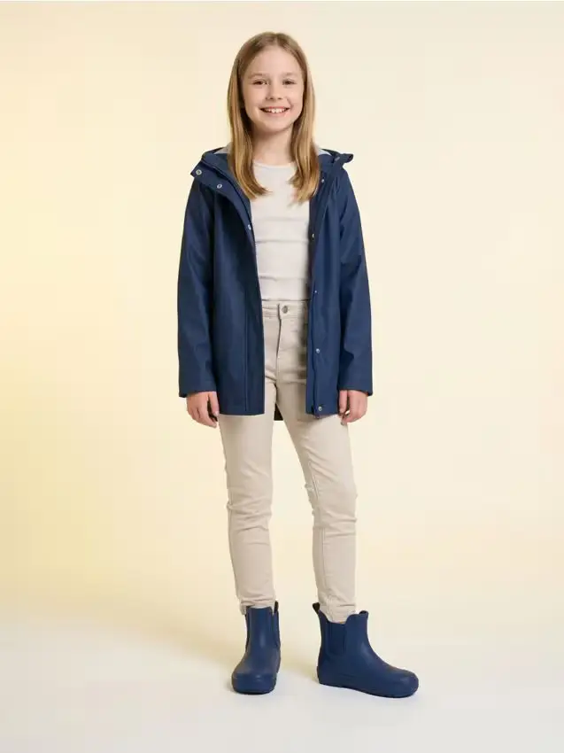 Stivali impermeabili alla caviglia con inserto elastico - blu scuro