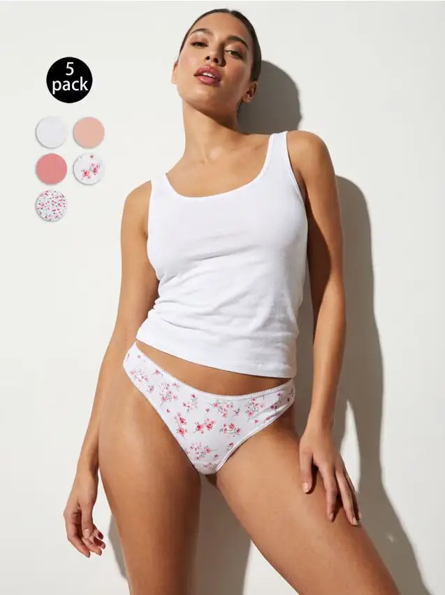 String in cotone confezione da 5 - multicolor