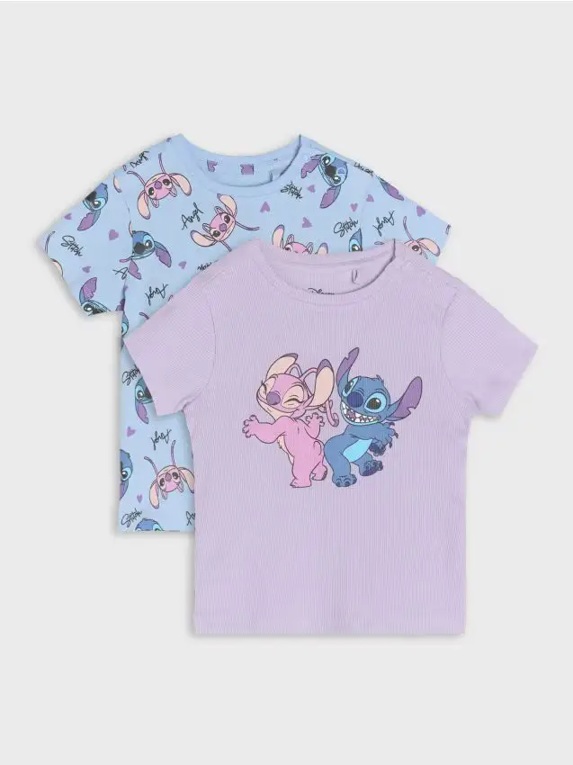 T-shirt 2 pack Stitch - lavanda