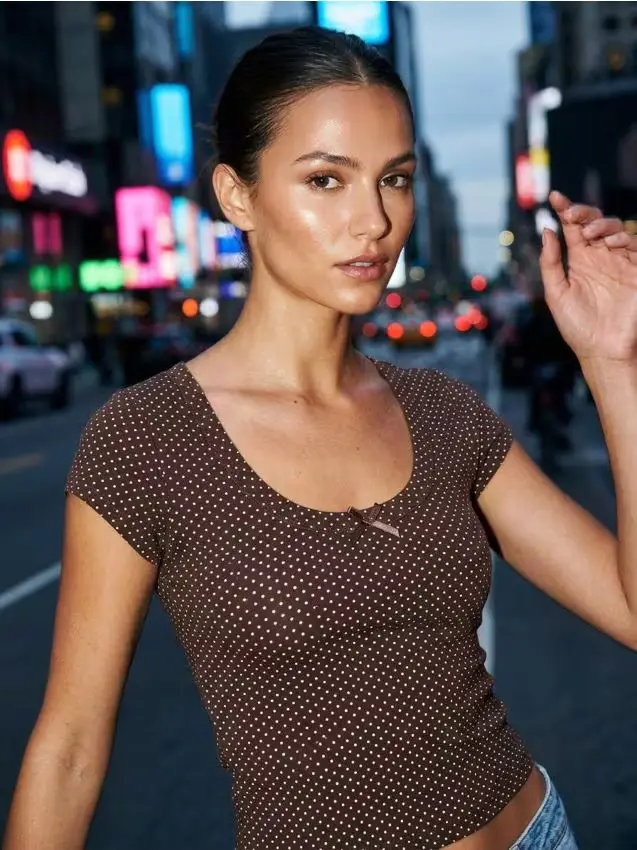 Sinsay T-shirt Marrone 4419706