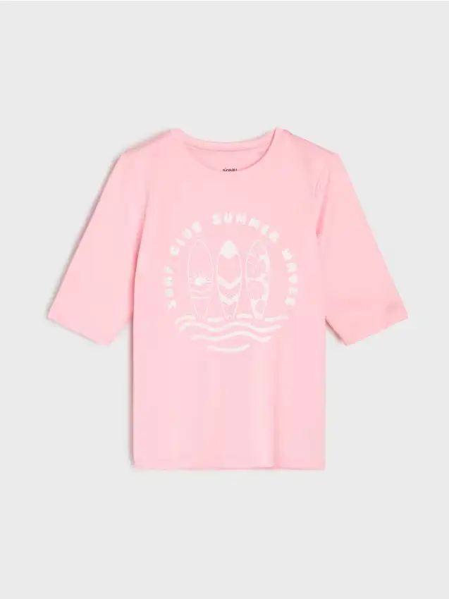 T-shirt ad asciugatura rapida con protezione solare UPF50+ - rosa pastello