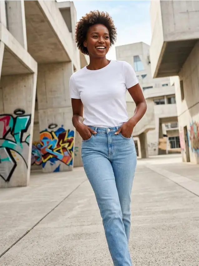 T-shirt basic in cotone - bianco