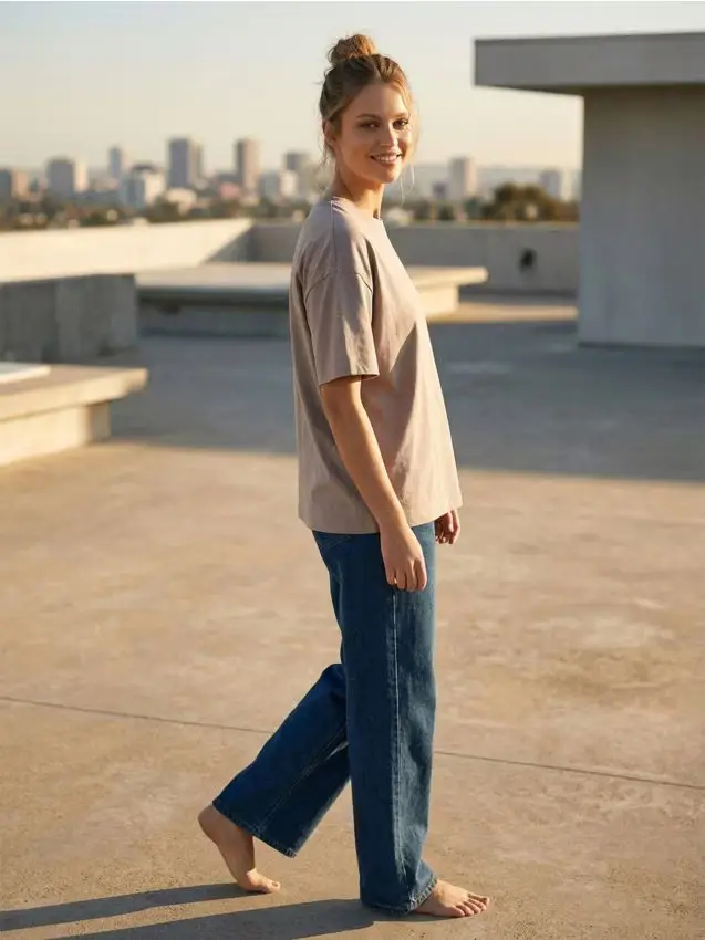 T-shirt basic in cotone - caffè Caffè