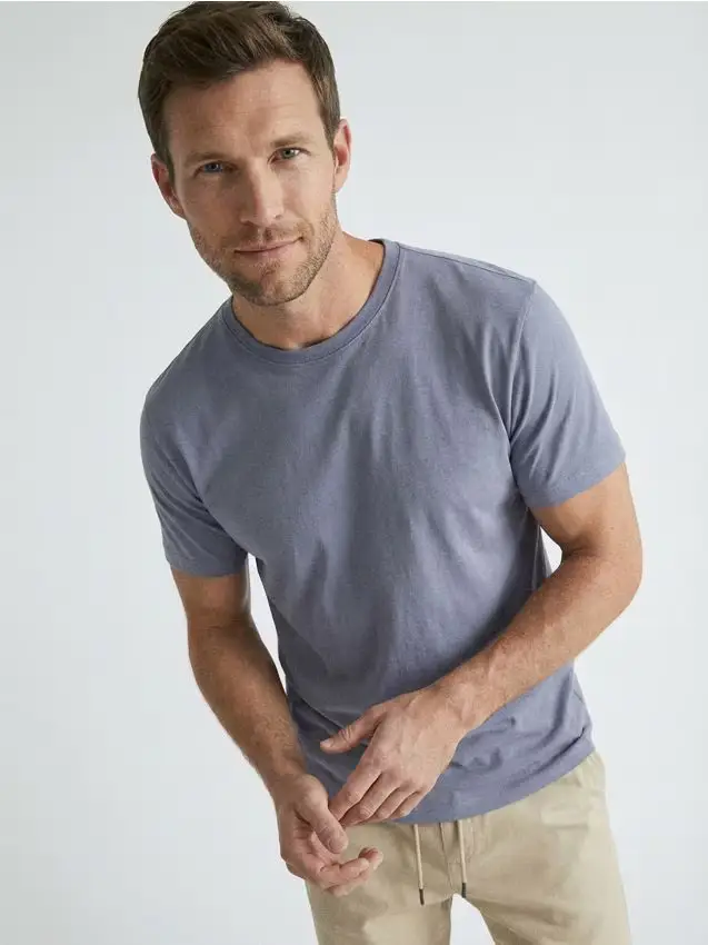 T-shirt basic in cotone - lavanda