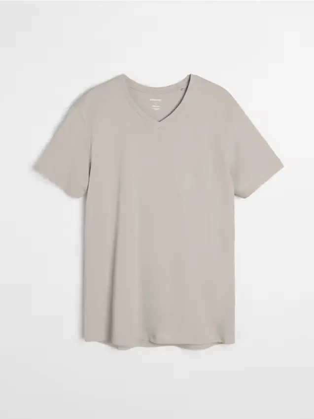 T-shirt basic in cotone - nude