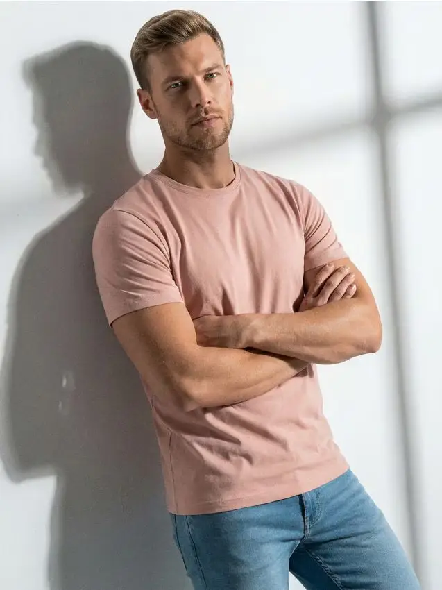 T-shirt basic in cotone - rosa