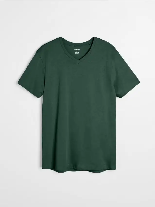 T-shirt basic in cotone - verde