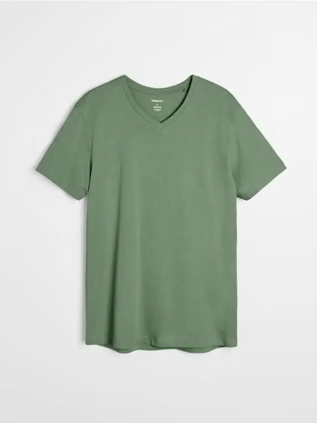 T-shirt basic in cotone - verde fresco