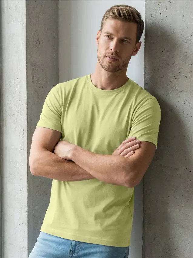 T-shirt basic in cotone - verde pallido