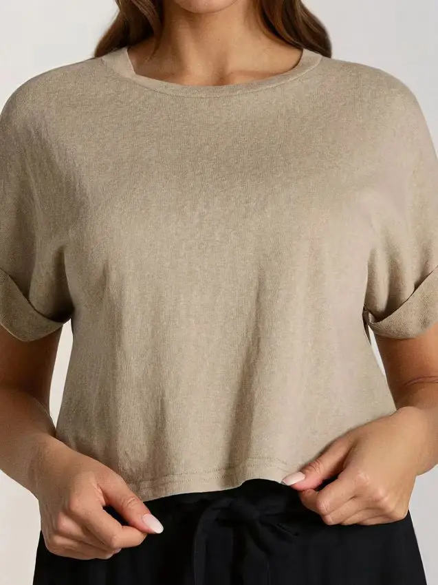 T-shirt boxy - beige