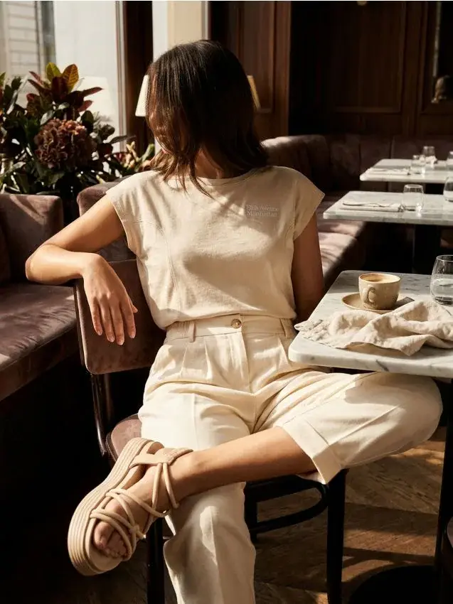 T-shirt con stampa - beige