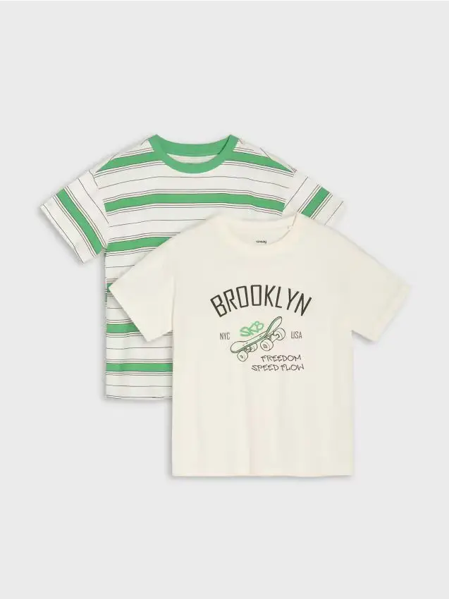 T-shirt in cotone 2 pack - panna