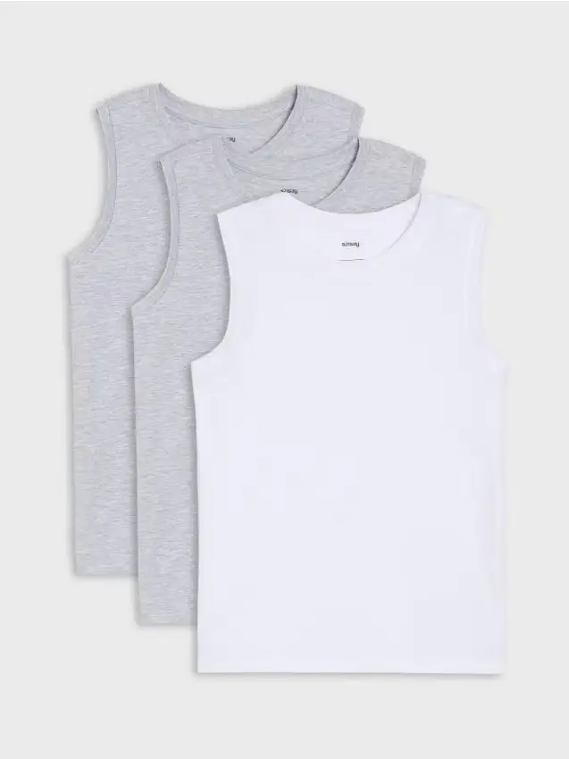 T-shirt in cotone 3 pack - grigio chiaro