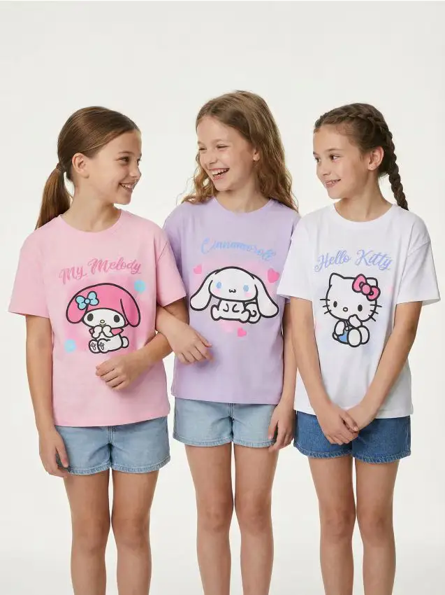 T-shirt in cotone 3 pack Hello Kitty - bianco