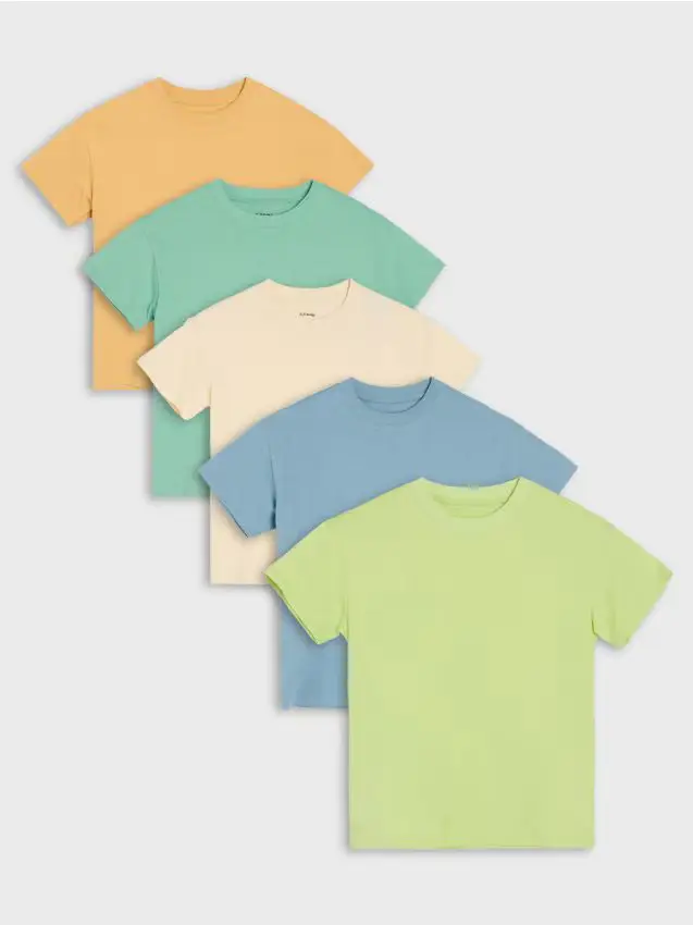 T-shirt in cotone 5 pack - beige