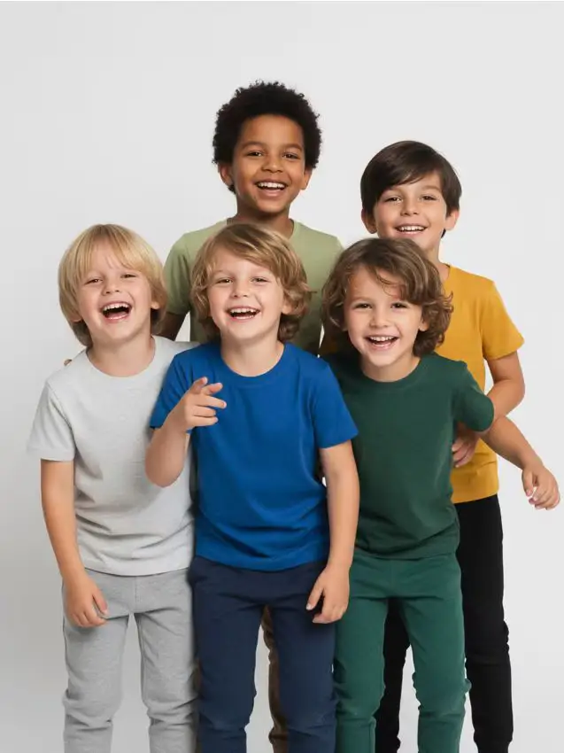 T-shirt in cotone 5 pack - grigio chiaro