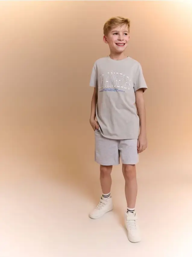 T-shirt in cotone a manica corta 2 pack - multicolor