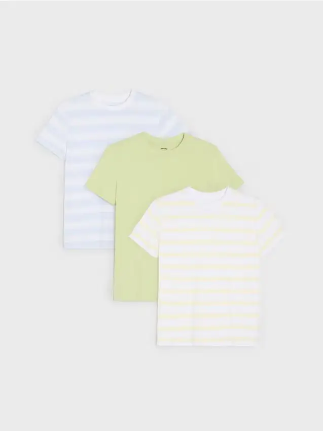 T-shirt in cotone a righe 3 pack - multicolor