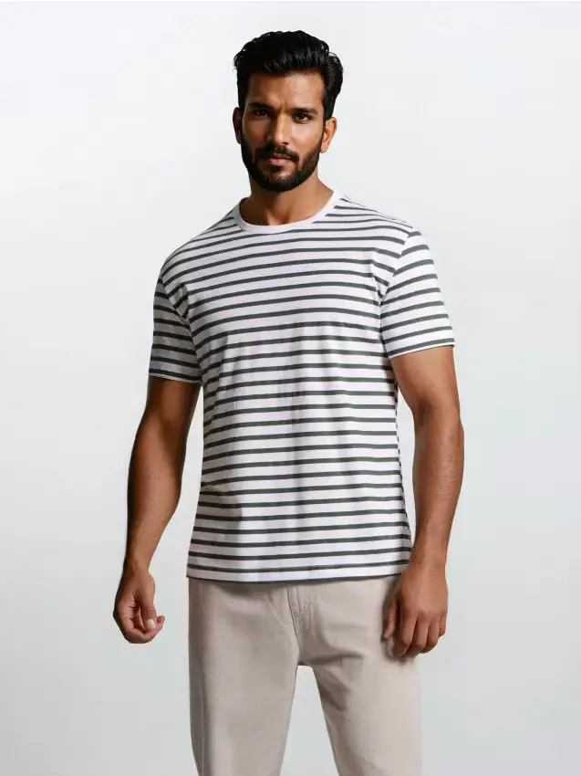 T-shirt in cotone a righe - altro