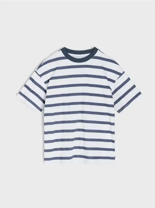 T-shirt in cotone a righe - multicolor