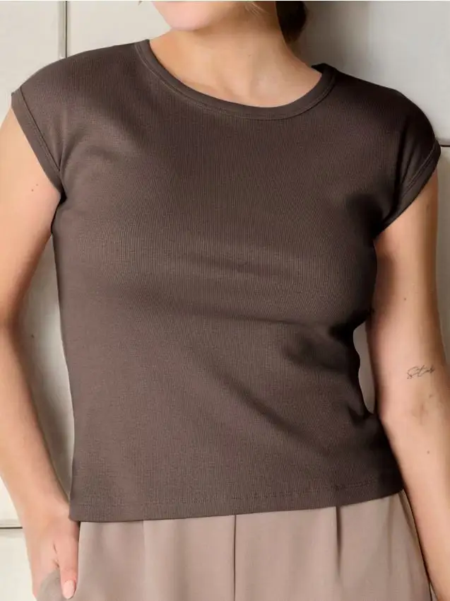 T-shirt in cotone - caffè Caffè