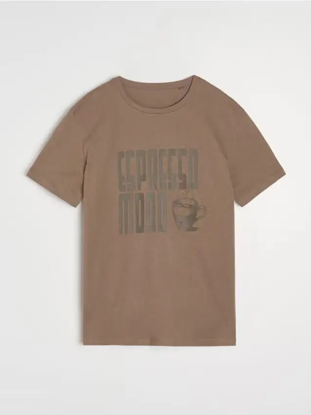 T-shirt in cotone con scritta Espresso Mood - caffè Caffè