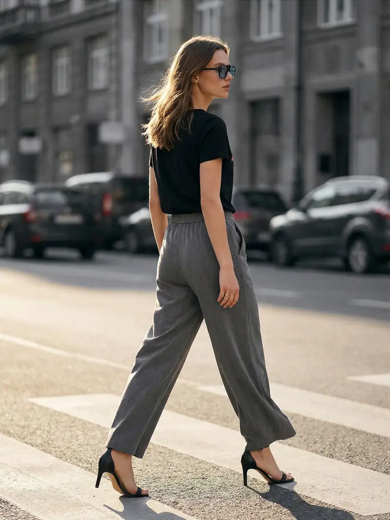 T-shirt in cotone con scritta - nero miniatura 5