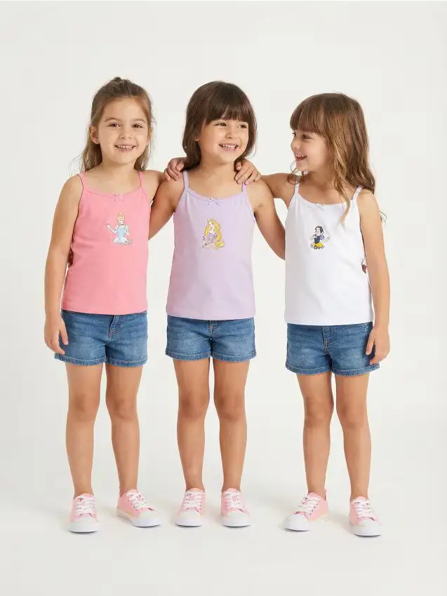 T-shirt in cotone con stampa 3 pack Snow White - multicolor
