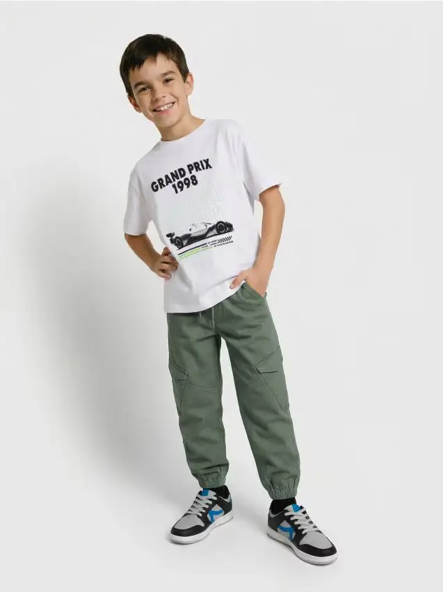 T-shirt in cotone con stampa - bianco