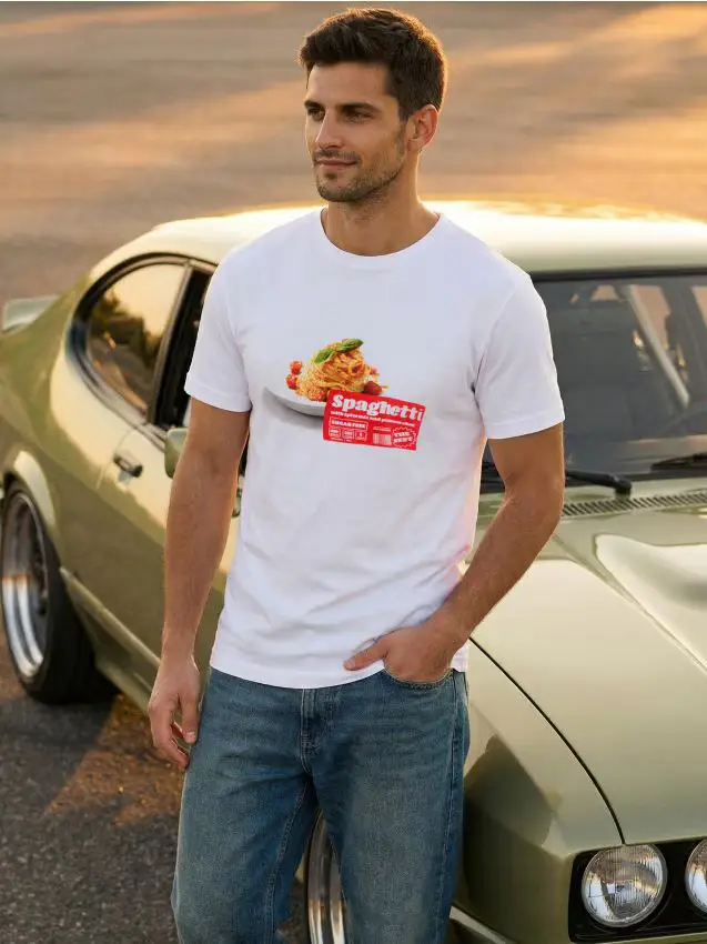 T-shirt in cotone con stampa - bianco