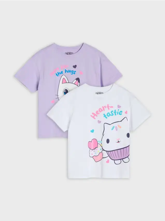 T-shirt in cotone con stampa Gabby s Dollhouse 2 pack - multicolor