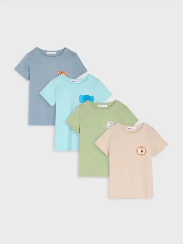 T-shirt in cotone con stampa - grigio chiaro